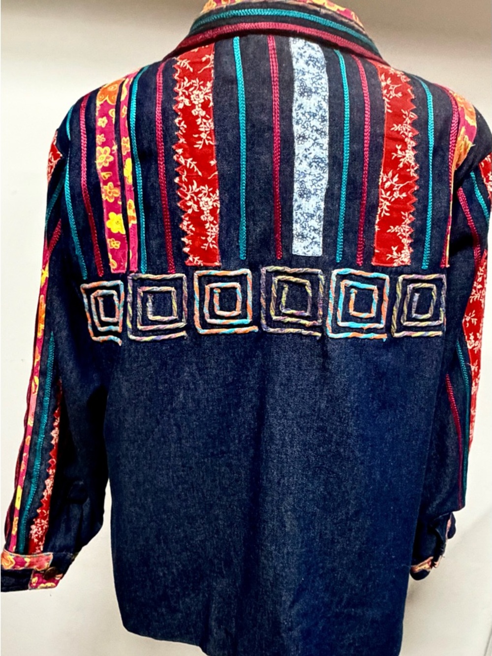 Denim Embroidered/Patchwork Jacket. - Picture 2 of 15